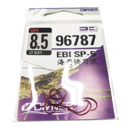 เบ็ดกุ้งFISHING HOOKS ( EBI SP-5 ) 96787 #8.5