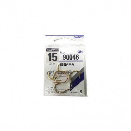 เบ็ดตูดแบน Isama Gold #90046/15